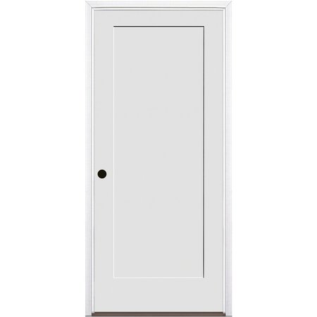 CODEL DOORS 30"x80"x1-3/4" Primed 1-Panel Interior Shaker 20min Fire Rated 7-1/4" RH Prehung Door 2668134PRI840120MRH26DB714